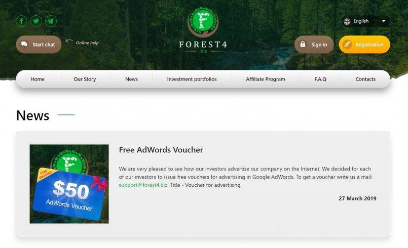 Forest4.biz — Бесплатный ваучер AdWords.